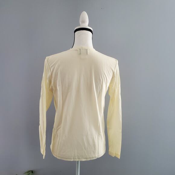 Paul Harris Design Cream Long Sleeve Sheer Beaded Top M - Picture 2 of 7